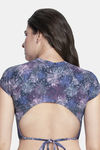 Amante Swim Top With Removable Pads - Dark Floral Pr — thumbnail 3